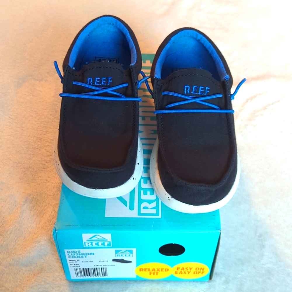 Reef's Kids Cushion Coast Shoes- Slate Sz 12